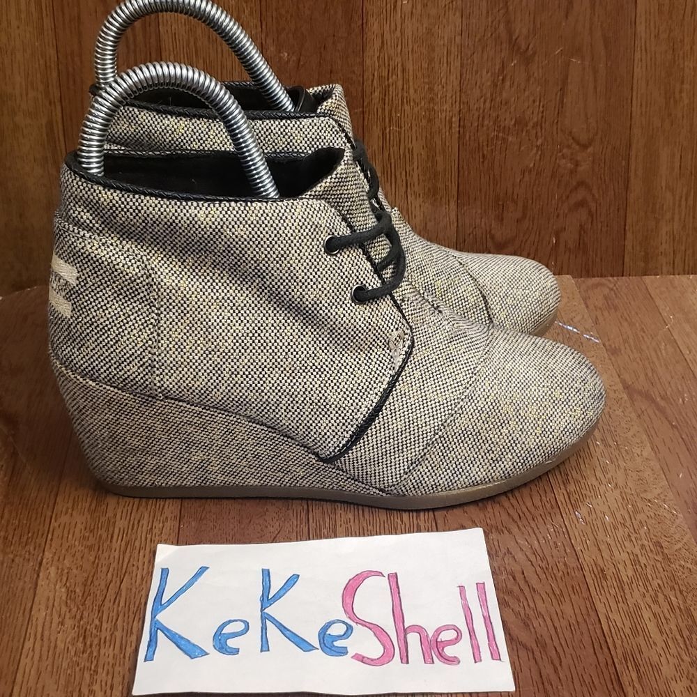 Womens Toms Platform Wedges Size 6.5‎